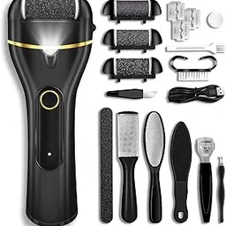 Callus Remover for Feet, Electric Foot Callus Remover Waterproof with 3 Rollers 2 Speed Battery Display,17 in1 Rechargeable Foot File Pedicure Kits for Dead Hard Cracked Dry Skin-picture-24