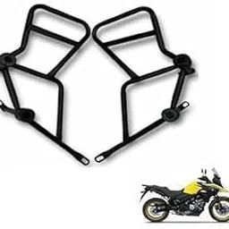 Trusted Auto Accessories Suzuki SX 250 Heavy Duty Leg Guard | Engine Frame Crash Protector with 4 Sliders – Black image 1