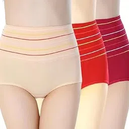 kietties Women's Cotton Blend Bikini (Panty (P3)-Gold-Red-Maroon_M)-picture-24