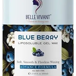Belle Vivant Blueberry Liposoluble Gel Wax, Advanced Formula for All Skin Types, Soft and Smooth Waxing, 800ml-picture-40