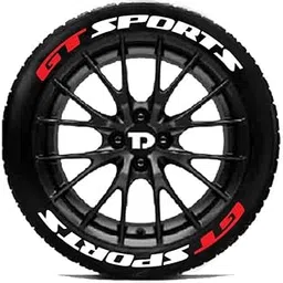 Tyre Decor - Custom Tyre Stickers GT Sports (Stickers for 4 Tyres) (White)-picture-24