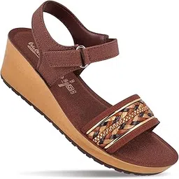 walkaroo Women's Hook & Loop Comfort Wedge Heel Sandals - WLP77000-picture-32