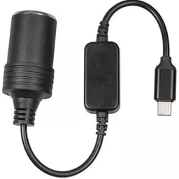 UJEAVETTE 4xUSB C Male to 12V Car Cigarette Lighter Socket Female Converter Cable 12W 0.6m-picture-21