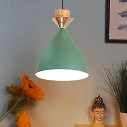 Keyplus Aluminium Hanging Bell Shade Light, Green, Pack Of 1-picture-19