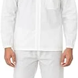 r.r.traders Professional White Hooded Tracksuit Set, Waterproof Zip-Up Jacket with Pants, Lightweight Athletic Wear for Men-picture-14