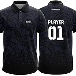 Dika Sports Custom Soccer Jersey Cricket t-Shirt stylishcricket Indian Team Jersey Printed Shirts for Men Half Sleeves | 2 Year to 5XL-picture-21