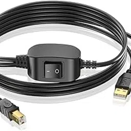 Printer Cable Splitter for Two Computers USB Splitter 1 in 2 Out USB-B Share Cable with Switch for inkless Printers,Scanners,Samsung,MacBook Pro,HP,Canon,Brother,More (5 Feet)-picture-55