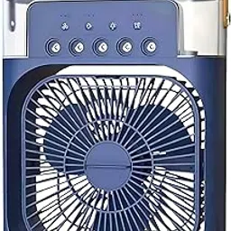 DRUMSTONE (Summer Exclusively 𝟭𝟬+𝟱 Year Warranty) Portable Air Cooler | Mini Air Conditioner Fan | USB-Powered Mist Fan with Water Tank | 3-Speed Cooling | 5 Spray Mist | 7 LED Colors-image-54