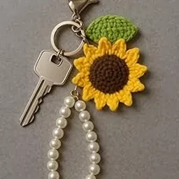 Sunflower crochet keychain-picture-18