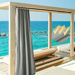 Yescom 54"x96" Outdoor Detachable Sticky Curtain Panel Tab Top Privacy Drape UV30+ for Window Pergola Porch Garden 1 PC-picture-29