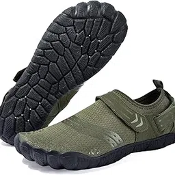 Water Shoes for Men Quick Dry Wide Toe Aqua Shoes Adjustable Barefoot Sock for Swim Beach River Pool Surf-image-0