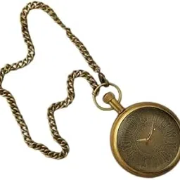 Vintage Vic-Toria London Dial Pocket Watch with Chain and Leather Pouch | Removable Back Lid for Easy Battery Replacement | Perfect Accessory for Collectors and Gifts-picture-35