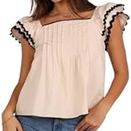 Women’s Sleeveless Ruffle Top with Sweetheart Neckline & Ruched Detail | Casual Summer Blouse for Jeans & Shorts-picture-15