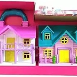 RPC99 Mini Doll 2 in 1 House Set for Girls Kids, Folding & Openable Door with Furniture, 100% Non-Toxic BPA Free Plastic, Doll House Play Set (Big Doll House)-picture-19