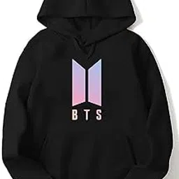 Stunning Collection BTS Black Cotton Hooded Hoodie for Boys/Girls/Womens/Kids/Men-picture-13