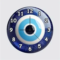 TERA MERA GIFT | Evil Eye Wall Clock 12 Inch | 6mm MDF Matte Finish | Blue Eye Protection Wall Decor Clock-picture-28
