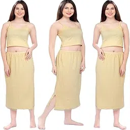 mybody Maxi Cotton Rich Regular Under Skirt Slip for Women - Ankle Length Petticoat(Pack of 3)-picture-28
