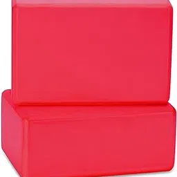 IRIS 2 pcs Yoga Block, EVA Foaming Bricks, High Density Head Block Exercise Fitness Stretching Aid Gym Brick Deepen Poses Improve Strength Flexibility Workout Dance Ballet Starter Kit (Red)-picture-29
