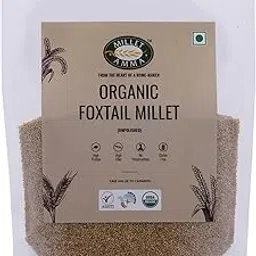 Millet Amma Unpolished CERTIFIED ORGANIC Foxtail Millet Grains | 1 Kg Pack | (korralu | Korra | Thinai | Kaon | Kang | Kangni | Kakum | Navani ) | Rich in Fibre Than Rice & Dietary fibre , Good Diabetic Food, Low GI , Gluten free-picture-15