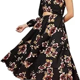 oomph! Printed Crepe One Shoulder Midi Dress For Women-picture-35
