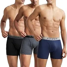 jockey 8009 Men's Super Combed Cotton Rib Solid Boxer Brief with Ultrasoft Waistband (Pack of 3)-picture-35