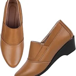 tryme Latest Stunning Collection Bellies Comfortable Stylish Solid Wedge Heel Slip-On Formal Shoes for Womens & Girls-picture-32