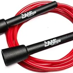 JUMP ROPES WORLD PVC Professional Jump Rope With Matte Finish Anti Slip Handles - Adjustable Skipping Rope With Extra Snap Locks and Carry Bag for Men (10 FT, Red) image 1