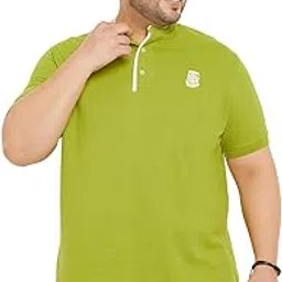bigbanana Plus Size Men's Regular Fit Solid Henley Tshirt-picture-17