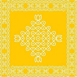 zeonely mart kolam backdrops for Decorations Pooja | kollam Backdrop for Decoration | Background Decoration Cloth Yellow Colour (5_5 FT)-picture-52