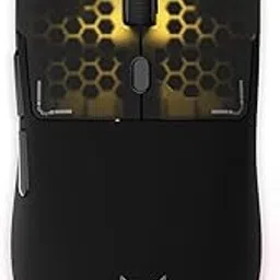 EvoFox Phantom Air Ultra Lightweight Gaming Mouse | Upto 1000Hz Polling Rate, 7000 FPS, 12800 DPI | Honeycomb RGB Lighting | Fully Programmable with Windows Software & On-Board Memory | Black-image-1