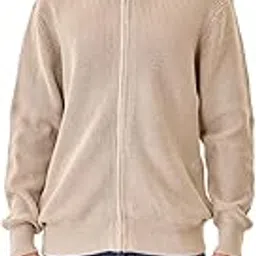snitch Men's Sweater | Ribbed Texture & High Neck Design | Acrylic Blend Material with Full Zip Closure | Regular Fit for Casual Wear & Layering-picture-34
