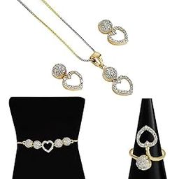 youbella Jewellery Set for Women Combo of Necklace Set with Earrings, Bracelet and Ring for Girls and Women-picture-19