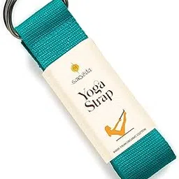 Sarveda Yoga Belt | Organic Cotton Strap for Stretching | Yoga Practitioners & Gym-goers | Sky Blue-picture-58