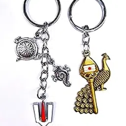 HARSHAN - VENKATESWARA AND VEL MAYIL Metal Key Chains For bike, Car, Home keys,Bags Zip-picture-11