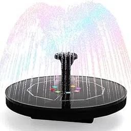 VORACIA Solar Garden Fountain Pump | 8 Nozzles Multi-Color LED Sprinkler | 2.5W Solar Powered Water Pump for Outdoor Pond, Bird Bath, Pool & Home Décor (ABS, 7V/2.5W)-picture-34