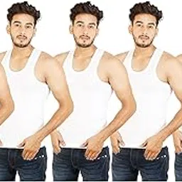 xmer Men 100% Cotton 100 CA Classic Solid White Vest Modern Fit (X-Large, 5)-picture-38
