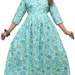 Women's Pure Cotton All Over Printed Kurti Gown Feeding Dress Maternity Gown Feeding Nighty Kurti-picture-27