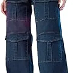 sassafras Women Cargo Straight Jeans-picture-21