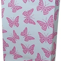 Sree Packs - Pink Butterflies Return Gift Paper Bags - Paper Bags for Return Gifts - Medium size for gifting, Birthdays, wedding party business parties, Festive Occassion , Events, Size : H-11x L-8 x B-3 inch | Pack of 10 - Multicolor-picture-58