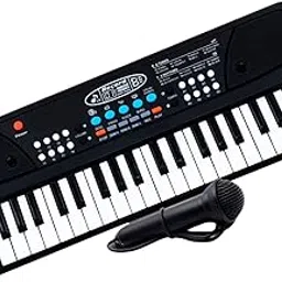 mQFIT 37 Key Piano Keyboard Musical Instrument Piano for Kids Portable Electronic Piano Keyboards (Black)-picture-40