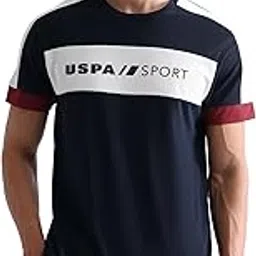 US Polo Active Men's Colourblocked Slim Fit T-Shirt-image-3