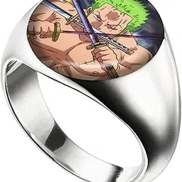 Anime Character Finger Ring Jewellery Cosplay Collectible Merchandise for Boys Men-image-0