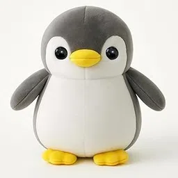 Plush Penguin Stuffed Animal, Soft Grey and White - 30 cm image 1