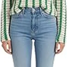 addplus L Green White Hand-Crochet Striped Sweater Women’s Cotton Stylish Long Sleeve Top-picture-43
