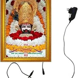 HSB INFRA Khatu Shyam Ji LED Photo Frame 9x12 Inch A4 Size | Spiritual Wall Decor for Home, Pooja Room & Office | Devotional Gift Item with Divine Illumination (Design 10)-picture-23