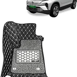 KINGSWAY Accessories Premium 7D Car Floor Mats Only Compatible with Tata Harrier EV Year 2025 Onwards All Model, Set of 3 Pcs, 100% Waterproof & Washable Luxury 7D Car Foot Mats, Black-picture-14