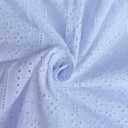 Navyas Fashion Chikankari Fabric | Schiffli Cotton for Dressmaking | Soft & Breathable Embroidered Material | Lace Work Fabric for Women (Width 56 Inches) (White, 1 Meter)-picture-59