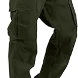 noble monk Men's Cargo Pant | Drawstring | Solid Cargo | Multi Pockets Trackpant-picture-18