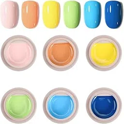 GDCOCO Candy Series 6 Colors Set Gel Paints Ink 5g Nail Art Design Drawing Gel UV LED Soak Off UV Painting Gel (J125-J130)-image-70