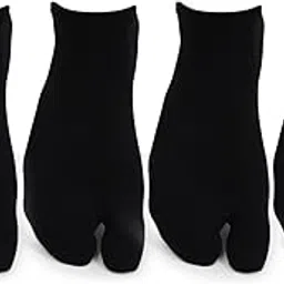 Women's Socks (Pack of 4)(BRO670THMB_BK-PO4_Black_Free)-image-5
